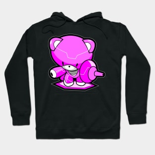 Gundam War Bear pink Hoodie